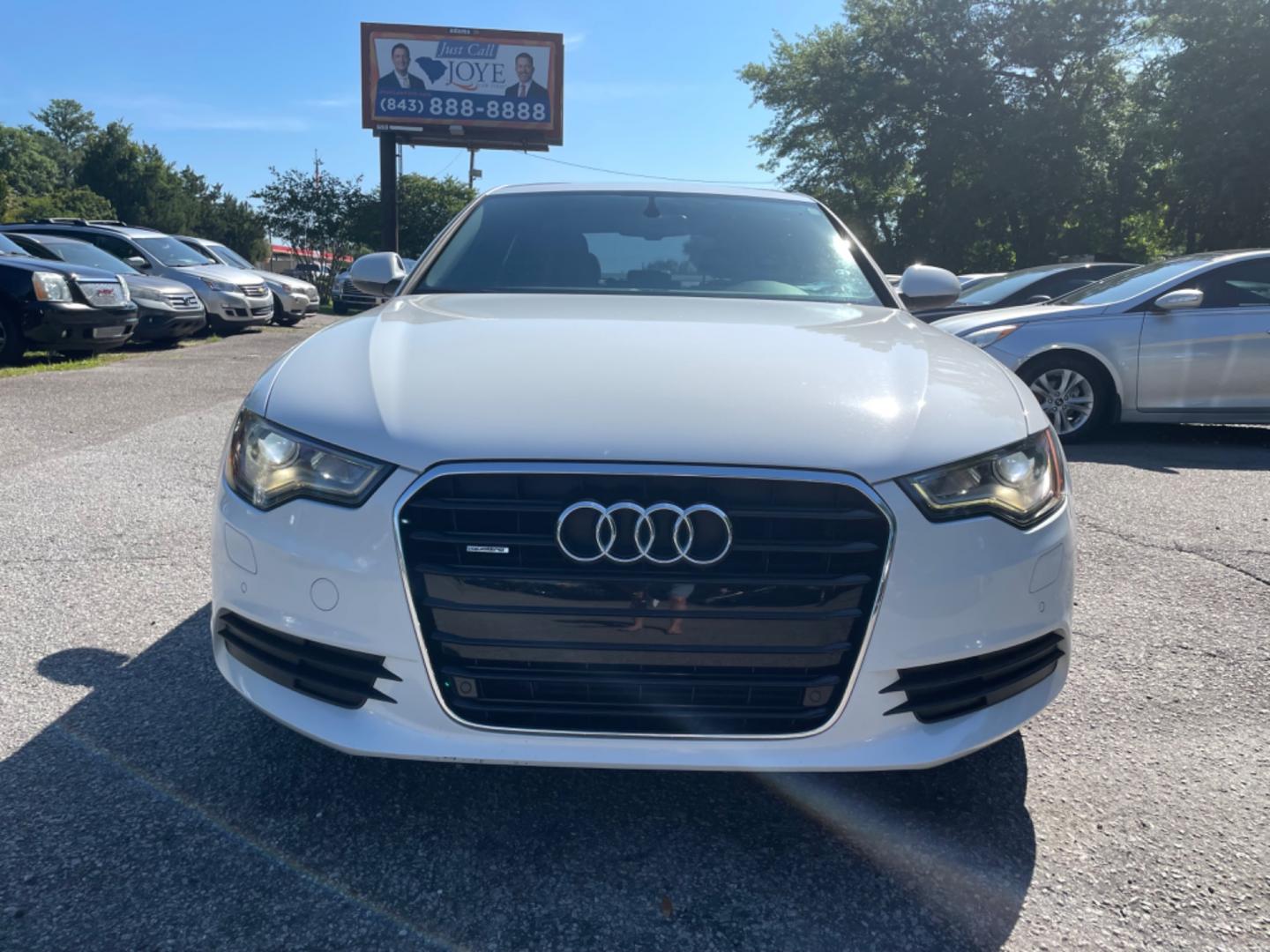 2015 WHITE AUDI A6 2.0T QUATTRO PREMIUM PLUS (WAUGFAFC4FN) with an 2.0L engine, Automatic transmission, located at 5103 Dorchester Rd., Charleston, SC, 29418-5607, (843) 767-1122, 36.245171, -115.228050 - Photo#1